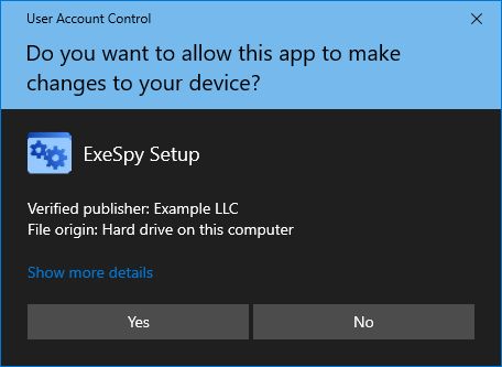 Consent screen after signing